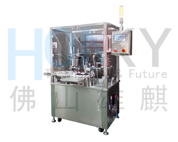 Full Automatic 10ml Vial Filling Capping Machine With Automatic Cap And Plug Feeding Disk Pharma Industry Packing