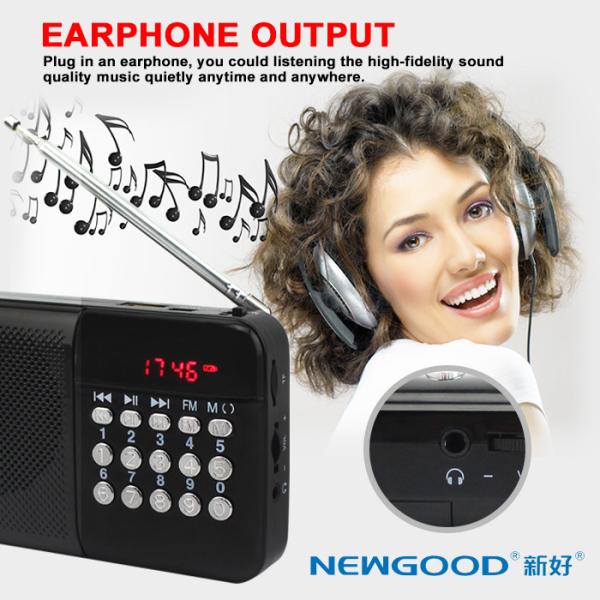Quality SD card plug in NEWGOOD digital radio music player speaker for sale