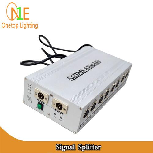 Quality 8-channel DMX signal distributor Signal Splitter DMX-512 Digital Signal Dj Light Supplier for sale