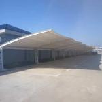 Prefabricated PVC Tensile Structure White Tension Fabric Awnings