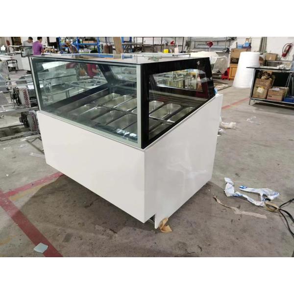 Commercial Factory Price High-Quality Curved Glass Ice Cream Display Freezer
