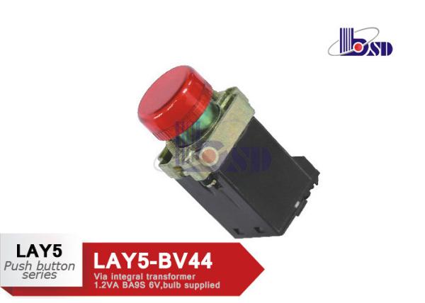 Quality IP65 Red Led Push Button On Off Switch  Via Integral Transformer  LAY5（XB2）-BV44 for sale