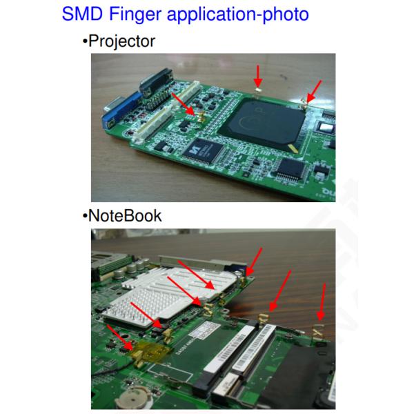 Customized EMC Materials Copper EMI Contact Finger SMT Side Spacer Type