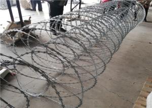 China Coiled Double Concertina Razor Wire Barbed Tape With Beautiful Appearance on sale
