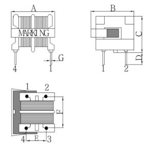Wholesale 98uH UU9.8 DC Common Mode Line Filter Customized from china suppliers