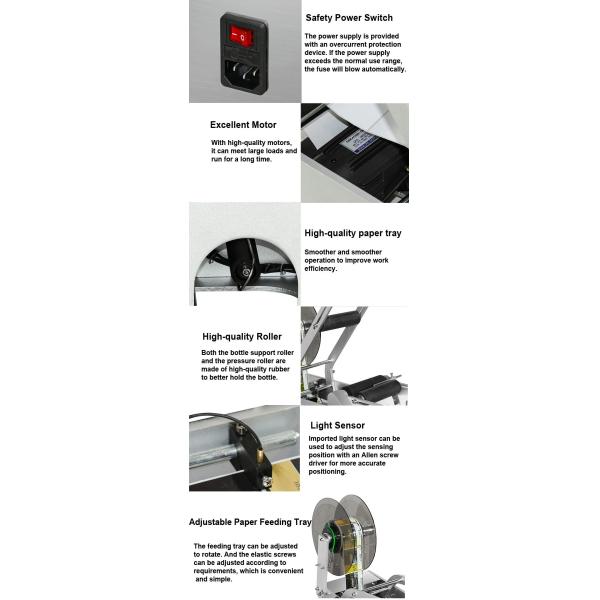 SS304 PLC Round Bottle Automatic Labelling Machine 40pcs/Min