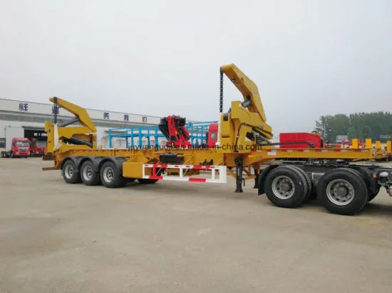 37 Tons 40ft Container Side Loading Semi Trailer for Quick Shipping Container Lifting