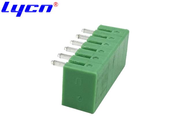 Quality 3.5 Mm Pitch 90 Degree Terminal Block Single Row PA66 Pluggable Right Angle Type for sale