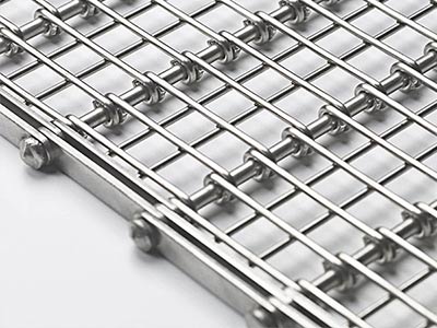 304 316 316L Eye Link Conveyor Belt For Bakery Adjustable Speed