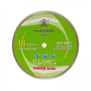 Wholesale 14 Inch Continuous Rim Diamond Blade For Angle Grinder 350mmx2.2/3.2x10x25.4mm from china suppliers