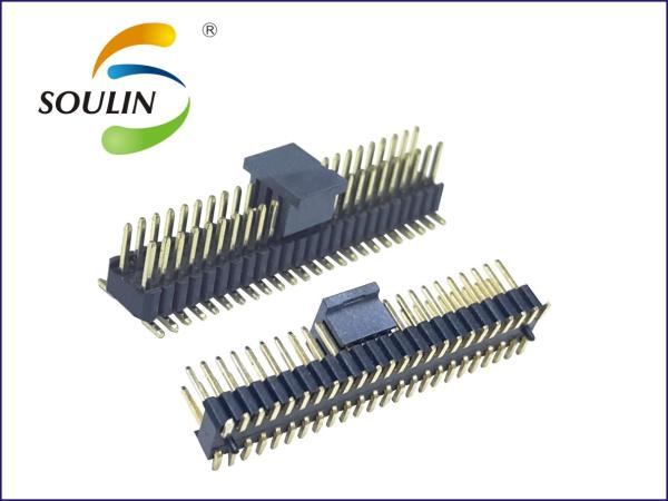 Quality Gold Plating 2.0 Mm Pitch Header SMT 2 Row Pin Header 90 Degrees for sale