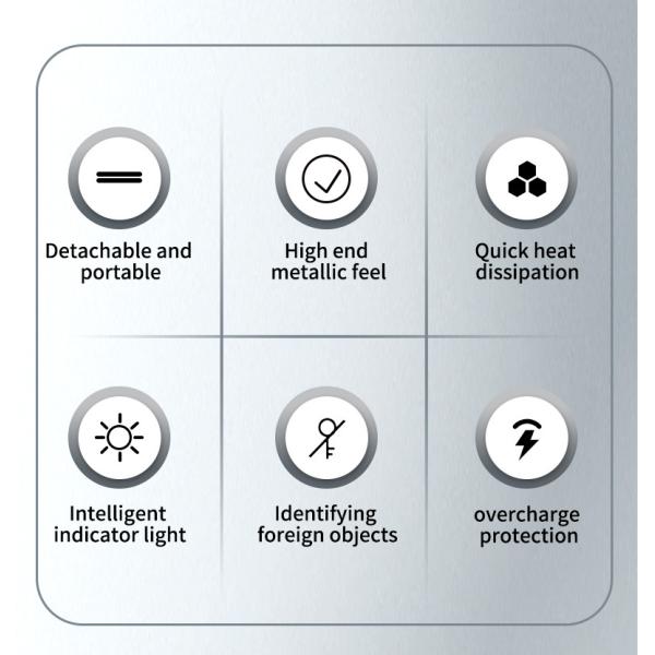 Aluminum Alloy Wireless Charging Pad for IPhone Samsung Overcharge Protection 15W Output