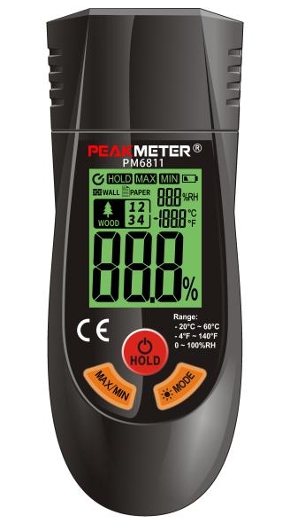 Quality Timber Industry Environmental Meter High Sensitivity Probe Temperature Compensation Tester for sale