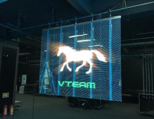 Wholesale Slim P1.25 Transparent Glass Led Display , Led Mesh Screen Pixel Density 25600pixels / Sqm from china suppliers