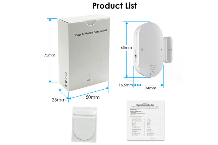 Door Alarm with Delay Door Alarms with Chime 130 Db Adjustable Volume for home