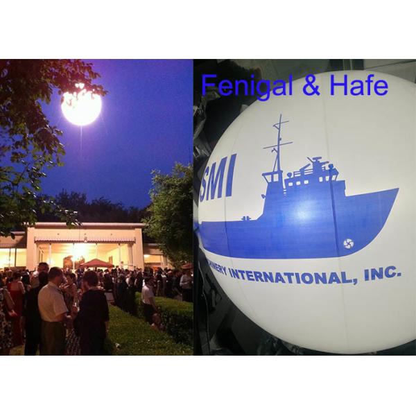 Floating 20m 2000W Halogen Lamp 2.3m Helium Balloon Lights