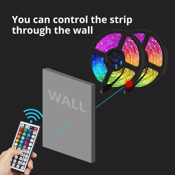 Holiday Light 12V 5M Rgb Wifi Waterproof Remote Controlled Smart Strip Lights