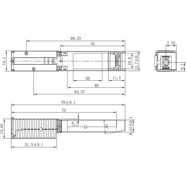 Dual Mode GPON SFP ONU Sticker 20km Distance For MSA compliant SFP