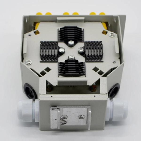 24 Core DIN Rail Fiber Optic Cable Patch Panel 12 ST Duplex Adapter Terminal Connection Box