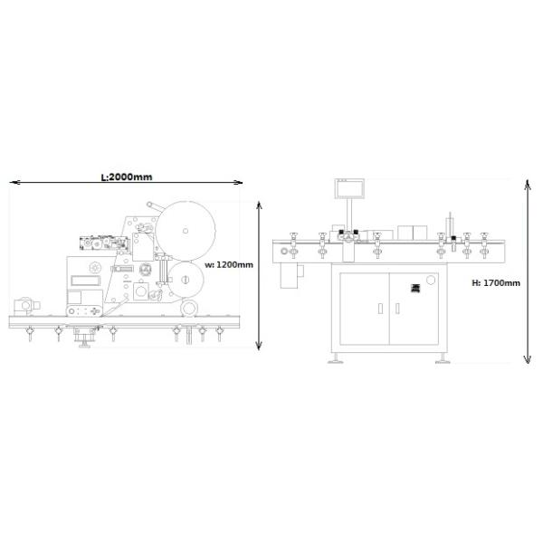 SS304 Beer Glass Bottle Labeling Equipment Tabletop Round Bottle Labeler Applicator