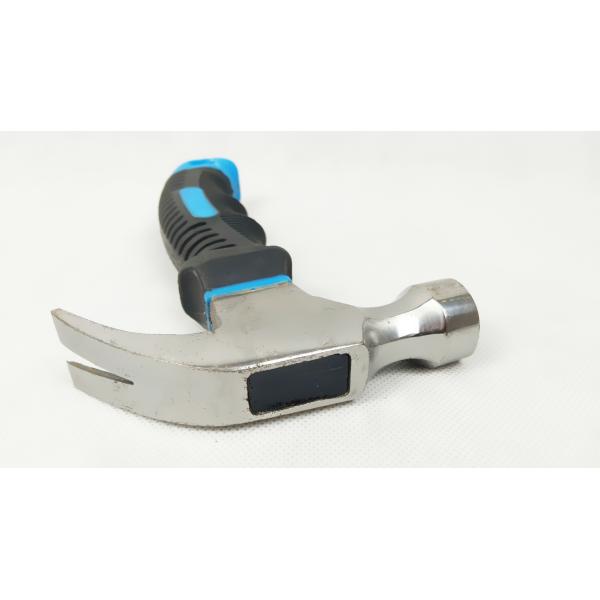 8OZ Mini Claw hammer with polishing surface and colored rubber handle