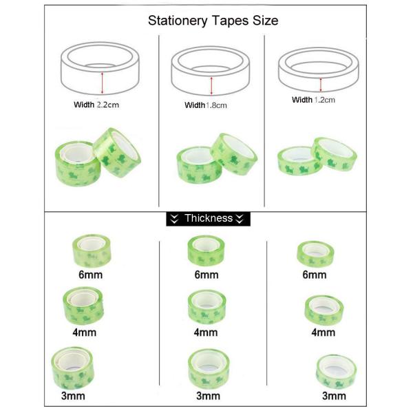 Clear Bopp Stationery Tape For Office Paper Sealing 5-100m Length