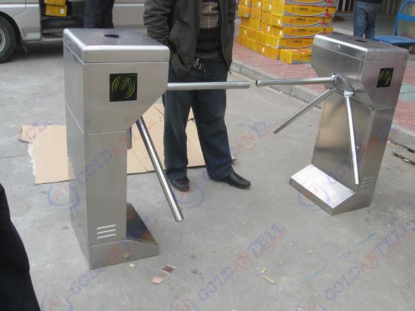 Quality M1 Card Reader Pedestrian Vertical Tripod Turnstile Gate Access Control Portable for sale