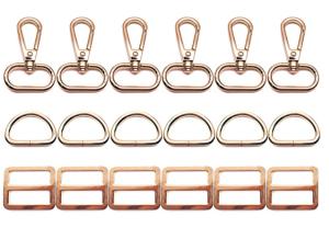 China Replacement D Ring Purse Hardware Swivel Snap Hooks Rotatable Push Gate Clip Lobster Claw Clasp on sale