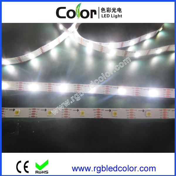 DC5V 12mm 30 32 48 60 72 144 led/m ww/w color programmable strip