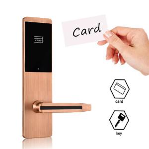 China 4 Colors Options Zinc Alloy Hotel Smart Door Locks with Swipe Card and Mechanical Key on sale