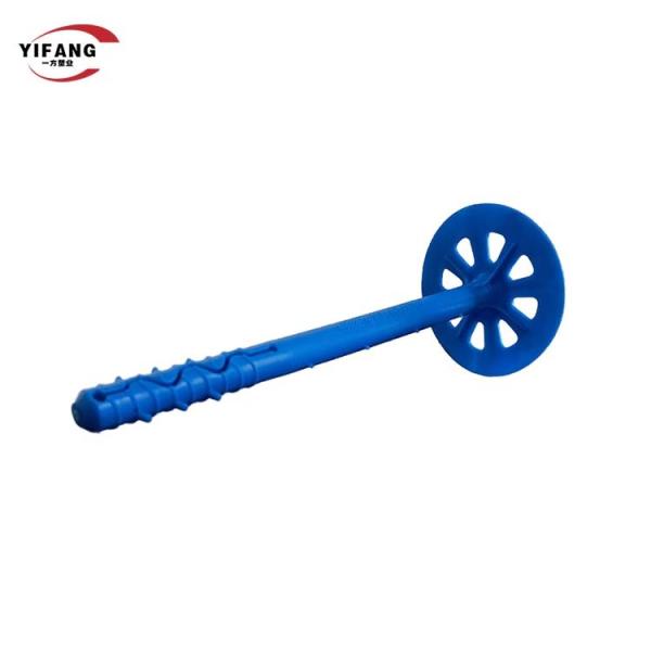 Dampproof Rigid Foam Insulation Fasteners , Plastic Concrete Anchors With Disc