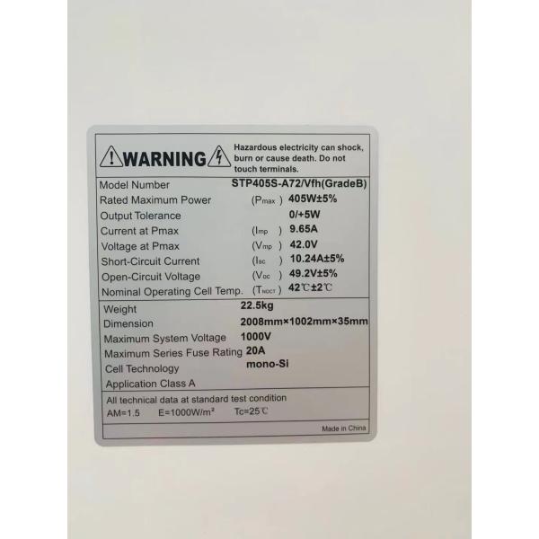 Suntech 405w Monocrystalline PV Modules For New Energy System