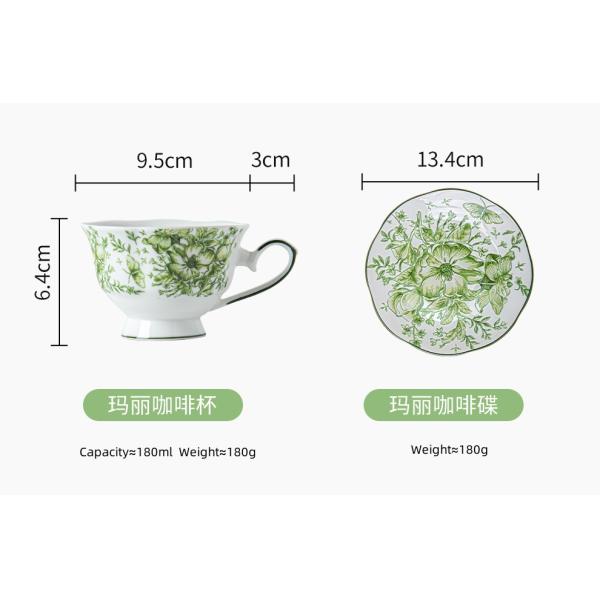 800ml Volume Europe Design Style Porcelain Coffee Tea Set for Afternoon Tea Gathering