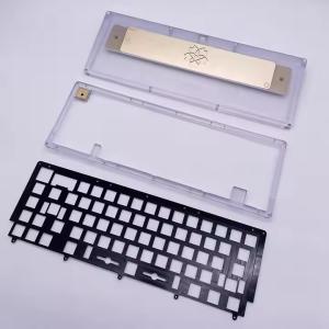 China Custom CNC mechanical aluminum 6061 6063 keyboard case anodized finish bottom top CNC Mechanical Keyboard plate on sale