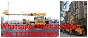 China high quality dongfeng tianjin 4*2 28m telescopic crane boom lift bucket truck for sale, HOT SALE! telescopic aerial work on sale