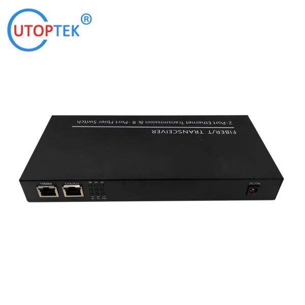 10/100/1000Mbps 2port RJ45+8port SC fiber ethernet media converter switch normal switch