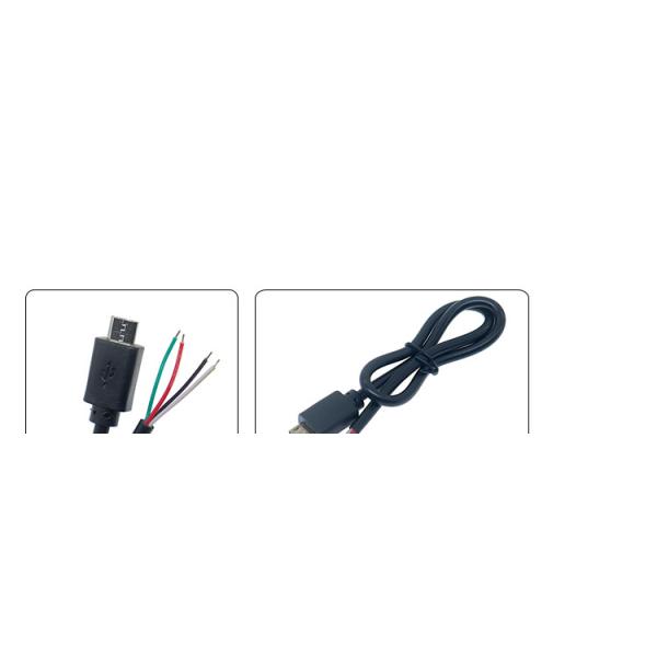 OEM Custom Micro B V8 5 Pin USB Male to Open Pigtail Bare Wires Cable