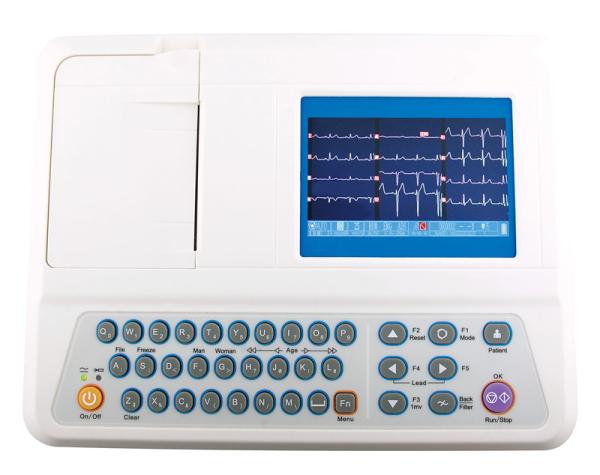 3 Channel , Manual / Auto / Analysis / Storage ECG Monitoring System With