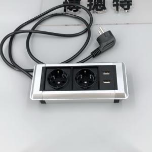 Wholesale BNT EU popular installed in high-tier office room table connection box with EU power/USB/1.5M cable partition tabletop s from china suppliers