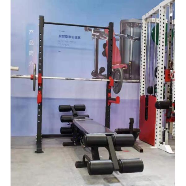 Home Gym Training Equipment Steel & Metal Bodybuilding Fitness Power Plate with Weight Bench Barbell Bar & Half Squat Rack