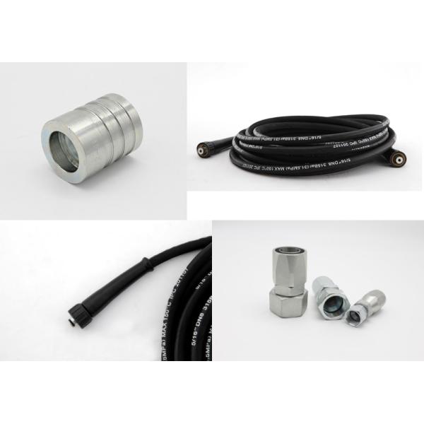Silver / Golden Hydraulic Hose Fitting , Hydraulic Pipe Fittings Galvanized Zinc Appearance