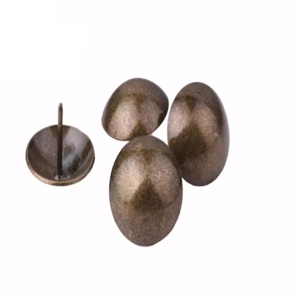Round Dome Decorative Upholstery Nails Red Copper / Bronze For Sofa