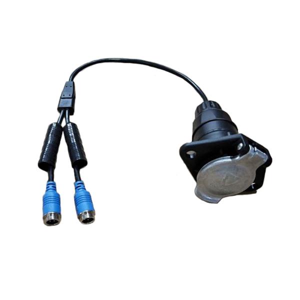IP67 7 Pin Socket Vision Systems Cable For Caravan Backup Camera System
