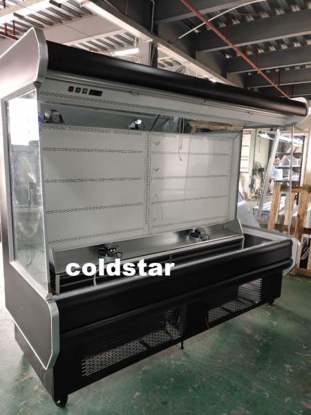Multi-deck Open Top Display Chiller Commercial Open Face Chiller Air Curtain Cabinet