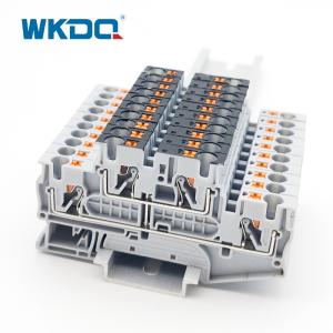 Wholesale JPTTB 4 - PV Din Rail Feed Through Terminal Block 2 Level With Equipotential Bonder from china suppliers