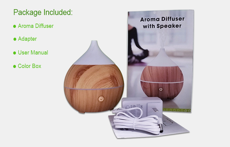 200ml 24v Mini Unique Bamboo Home Decoration Bluetooth Aroma Diffuser