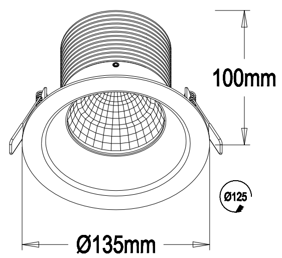 20W factory price High Lumen 360 Degree Rotatable led downlight With Meanwell Driver