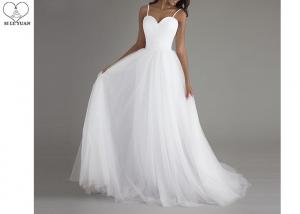 Wholesale Sling White A Line Wedding Gowns Heart Shaped Satin Chest Back Zipper from china suppliers