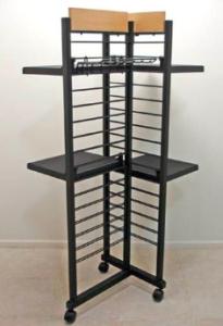 Wholesale Multi Purpose Metal Shop Display Stands , Rolling Display Rack With Layer Board from china suppliers