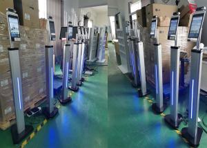 Wholesale Capacitive Touch 200W Pixels Face Recognition access control system Temperature Measurement kiosk thermal scanner from china suppliers